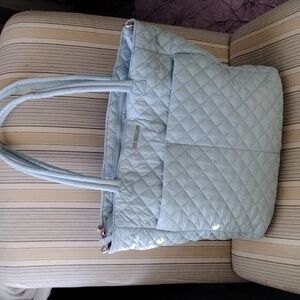 MZ Wallace Sky Blue Quilted Tote